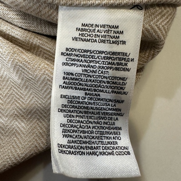 Polo Ralph Lauren Knit Dress Shirt-Tan Herringbone-Size XXL - Picture 6 of 8